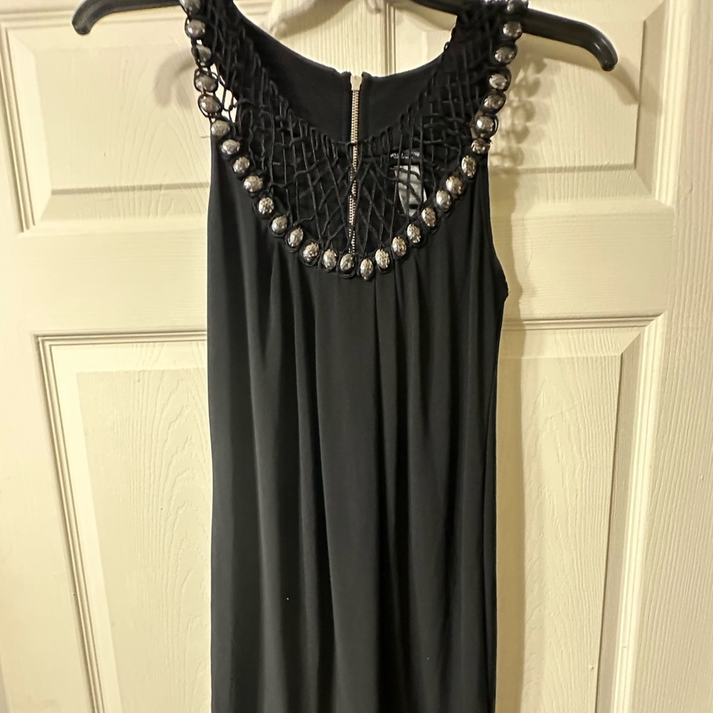 Bisou Bisou Black Dress with Silver and Netting, Size 8